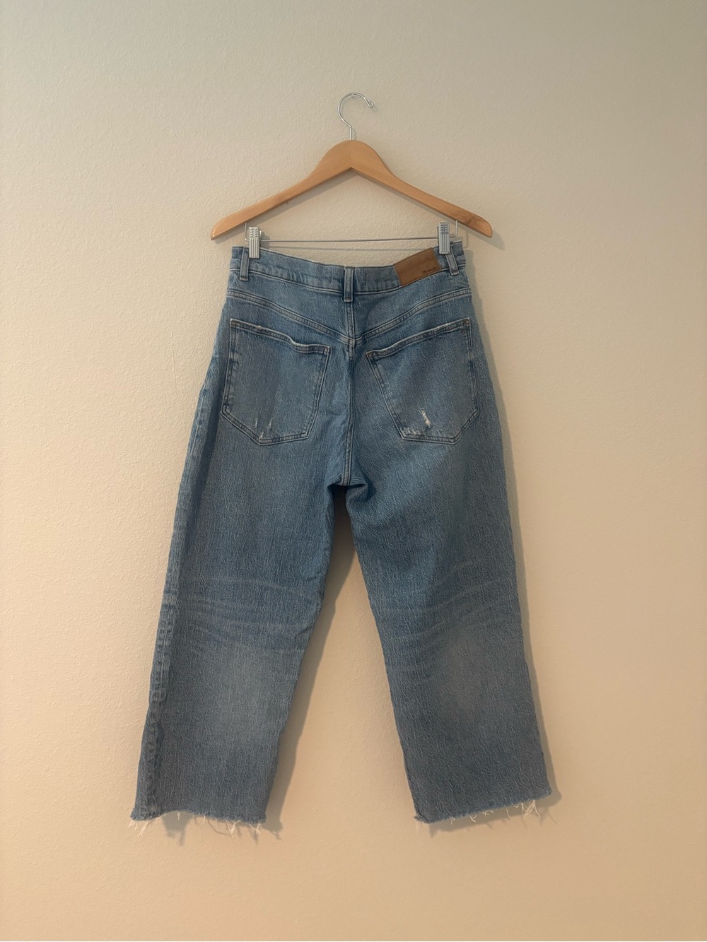 Madewell Light Blue Wide-Leg Cropped Jeans - Picture 5 of 12